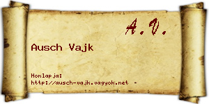 Ausch Vajk névjegykártya